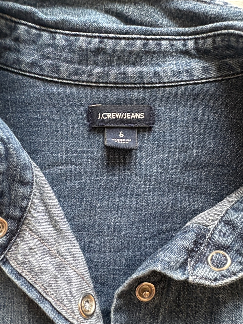 J. Crew Indigo Denim Button-Down Shirt - Picture 2 of 3